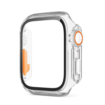 Glass+Case for Apple Watch 44Mm 45Mm 41Mm 40Mm 42Mm 38Mm Screen Protector Cover Change Ultra Bumper Iwatch Series 9 8 7 SE 6 5