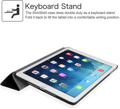 Slim Case for Ipad 6Th /5Th Generation 9.7", Ipad Air 2 & Air 1 | Lightweight Smart Protective Stand Cover, Shockproof Protection, Viewing & Typing Angles, Auto Wake/Sleep, Black